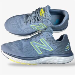 New Balance Fresh Foam 680v7 Men's Running Shoes Gray Yellow Size 11 4E
